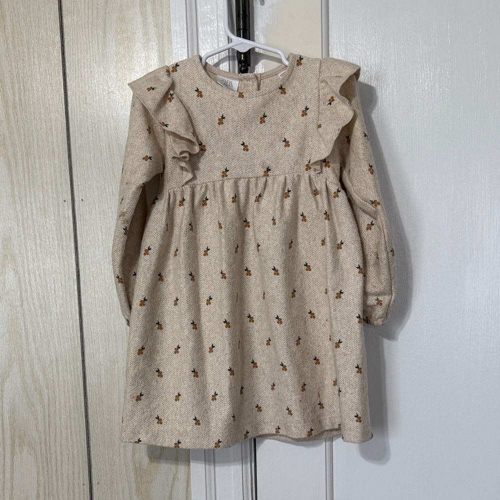Zara Floral Cream Kids Dress